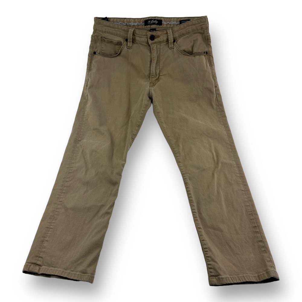 34‎ Heritage Courage Mid Rise Straight Brown 5 Pocket Pants Mens Size 34X25
